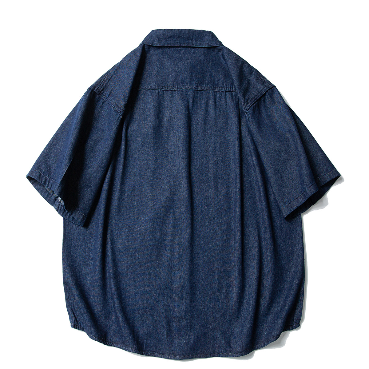 アメカジ　メンズクラシック半袖デニムシャツ